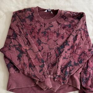 Maroon Marble Print Women's Top and Bottoms set